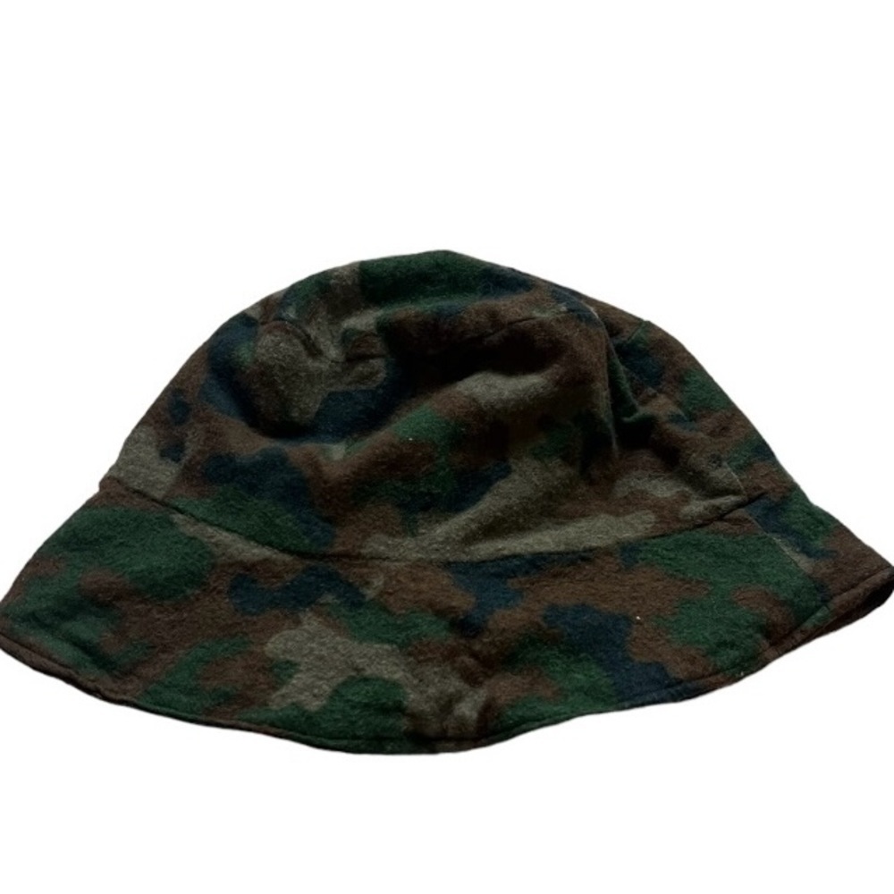 Camo fleece bucket hat handmade